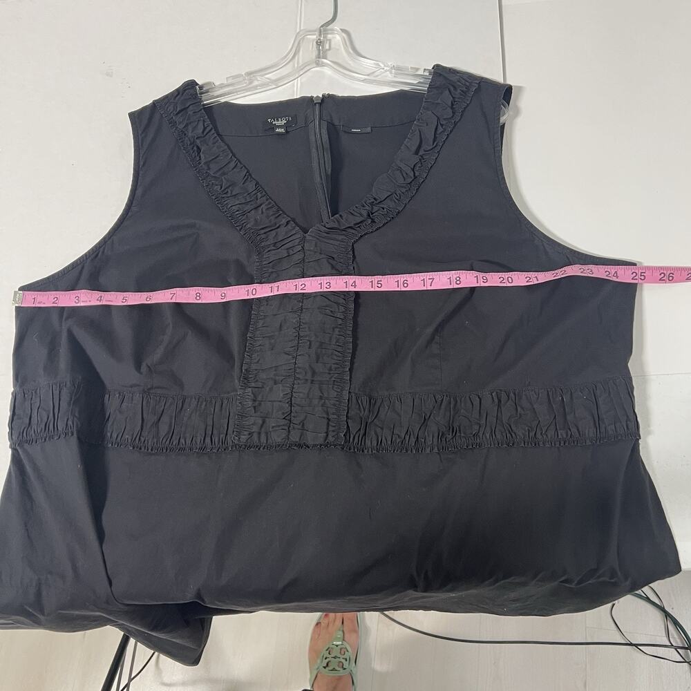 TALBOTS Plus Size Women Dress 24W Black Babydoll Career Minimalist Pockets - Picture 10 of 13